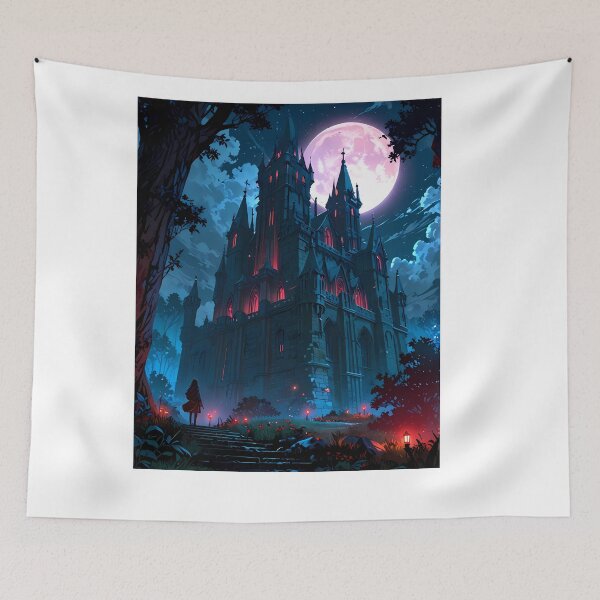 Item preview, Art Gothic Castles Blood Moon Night Supernatural Photo  designed and sold by ART ATTACK ZONE.