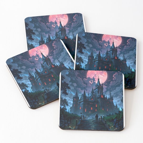 Item preview, Print Gothic Castles Blood Moon Night Supernatural Photo designed and sold by ART ATTACK ZONE.