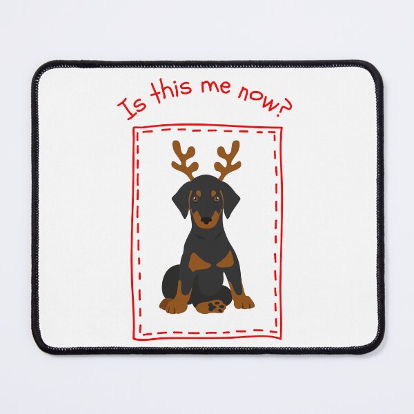 Item preview, Doberman with ears and antlers designed and sold by SimpleUla.