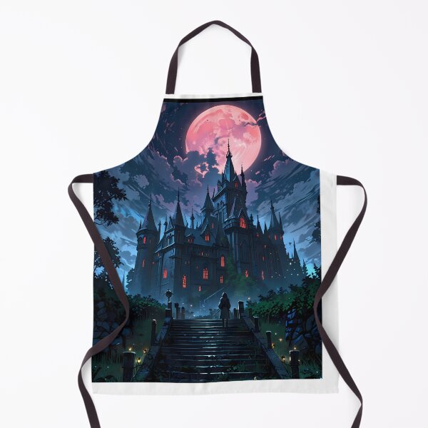 Item preview, Print Gothic Castles Blood Moon Night Supernatural Photo designed and sold by ART ATTACK ZONE.