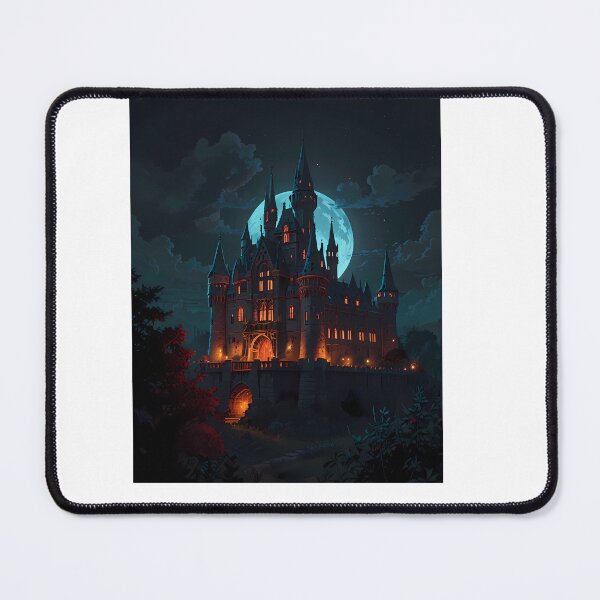 Item preview, Surreal Gothic Castles Blood Moon Night Supernatural Photo designed and sold by ART ATTACK ZONE.