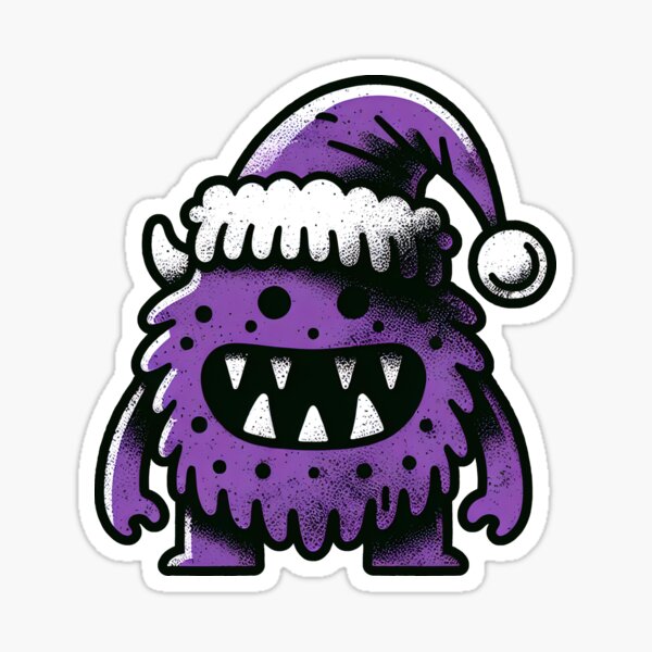 Item preview, Christmas Monster purple designed and sold by Kobeko.