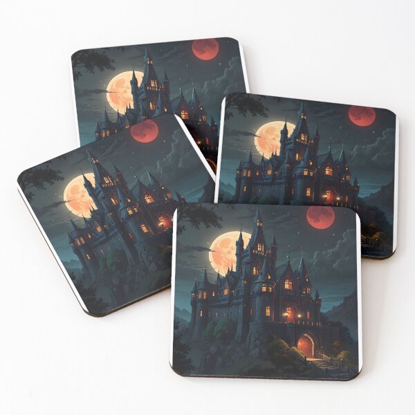 Item preview, Fantasy Gothic Castles Blood Moon Night Supernatural Photo designed and sold by ART ATTACK ZONE.
