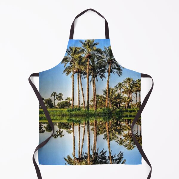 Item preview, palm, river, reflection plant and sky oil painting designed and sold by AA-designstore.