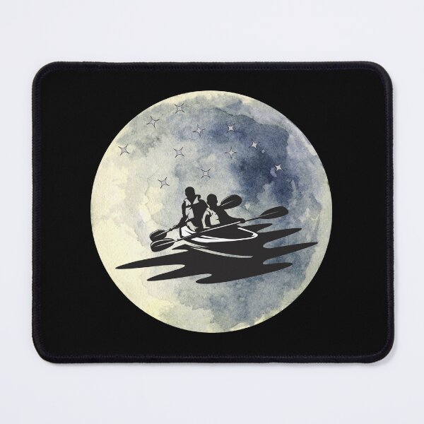 Item preview, Kayak Dreams in Lunar Glow.Paddling on the Moon. designed and sold by JAGA-ALIME.