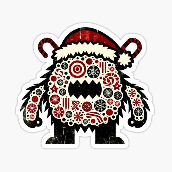 Item preview, Christmas Monster red designed and sold by Kobeko.
