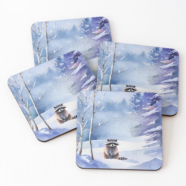 Item preview, Raccoon in the Snow designed and sold by Ravenbluff.