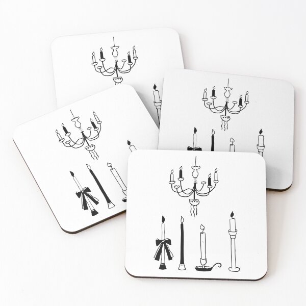Item preview, Minimalist Candle Glow: Black & White Line Art designed and sold by RM-Journey.