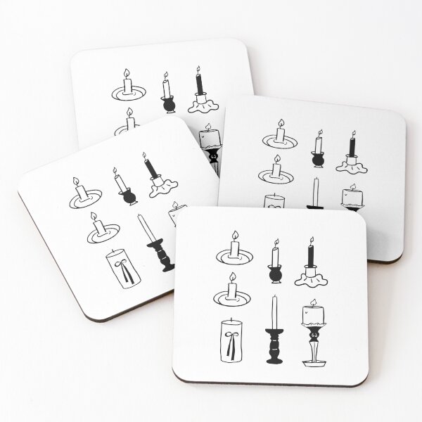 Item preview, Candlelight Charm: Minimalist Black and White Art designed and sold by RM-Journey.
