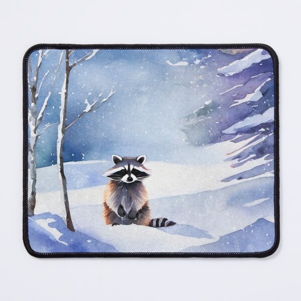Item preview, Raccoon in the Snow designed and sold by Ravenbluff.