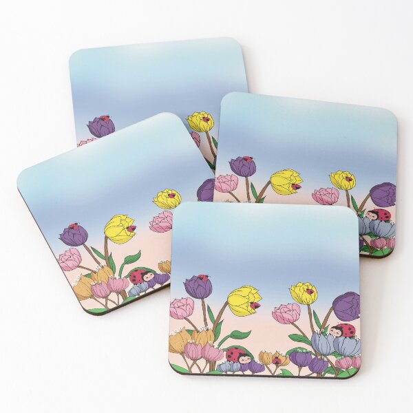 Item preview, Estampa com flores belas e joaninhas lindinha designed and sold by kathifarias.
