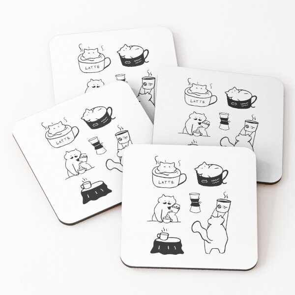 Item preview, Caffeine and Whiskers: Minimalist Black & White Art designed and sold by RM-Journey.