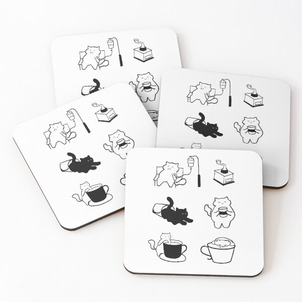 Item preview, Cat Coffee Break: Simple Line Art Design designed and sold by RM-Journey.