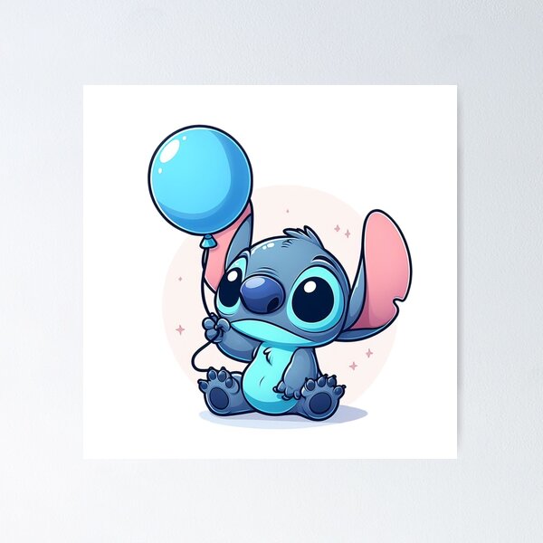 Stitch Baby Shower Blue PNG | Adorable and Customizable Baby Shower Clipart Poster