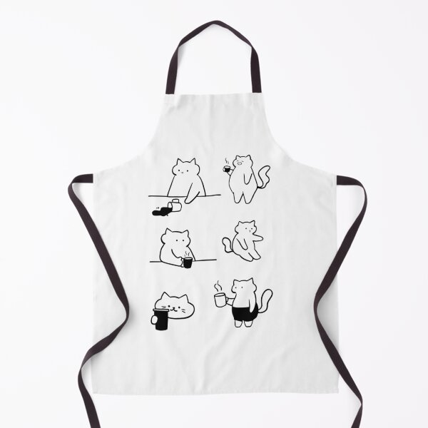 Item preview, Purrfect Brew: Cute Cat and Coffee Line Art designed and sold by RM-Journey.