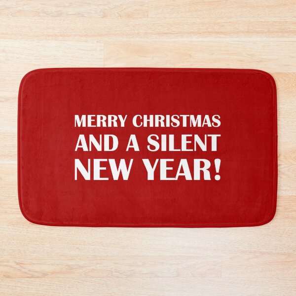 Item preview, Merry Christmas and a Silent New Year!: Red edition / Introvert Joke Funny T-Shirt Label designed and sold by introvertvibes.
