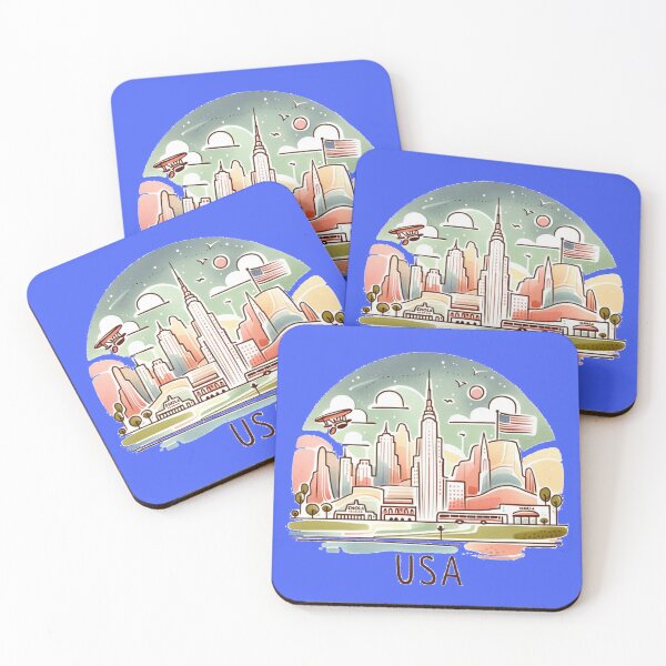 Item preview, Enola USA" Watercolor Sticker Design,  designed and sold by PaintMeWorld.