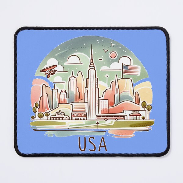 Item preview, Enola USA" Watercolor Sticker Design,  designed and sold by PaintMeWorld.