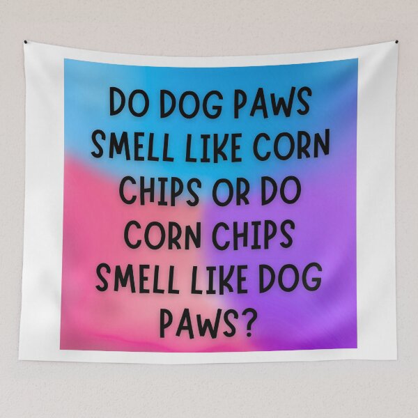 Item preview, Funny Dog Paws & Corn Chips Text Design – Vibrant Humor for Dog Lovers designed and sold by Fredster1966.