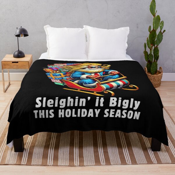 Item preview, Sleighin’ It Bigly Christmas Tee – Patriotic Santa Claus Design designed and sold by BlankCanvasHaHa.