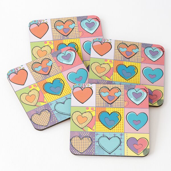 Item preview, Pop Art Hearts: An Explosion of Colors designed and sold by Art&couleurs .