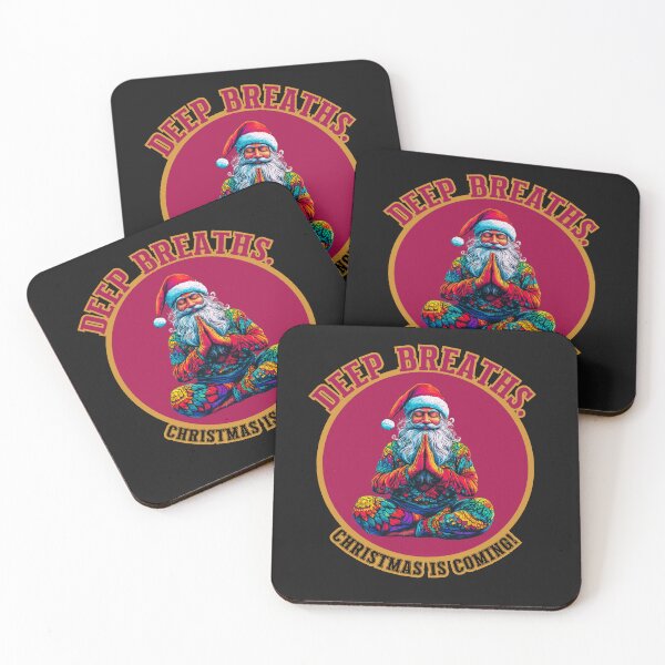 Item preview, Deep Breaths Yoga Santa Christmas Calm Design designed and sold by DominEdge.