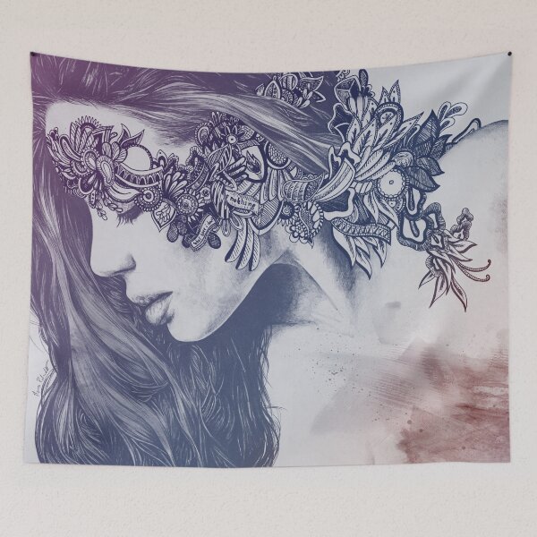 Item preview, Conceptual Romance blue | sexy woman with doodles designed and sold by Marco Paludet.