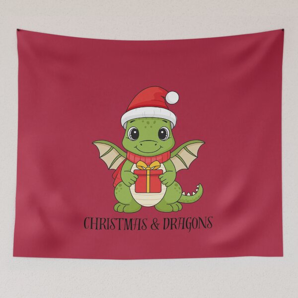 Item preview, Christmas & Dragons D&D Holiday Design  designed and sold by andreab313.