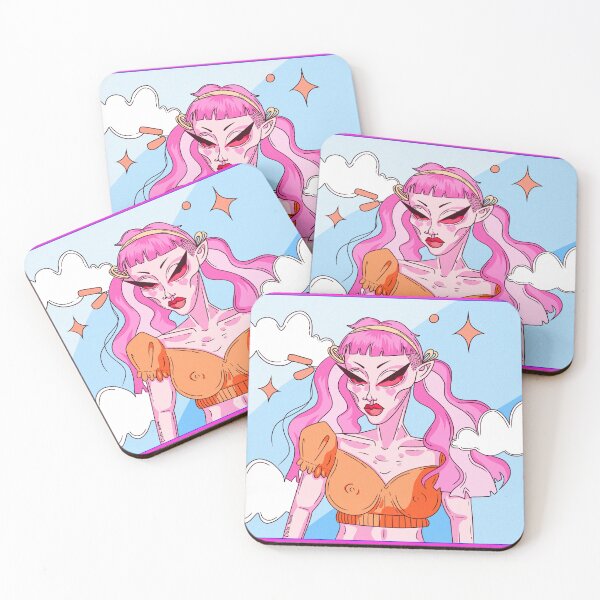 Item preview, Pink haired Girl in the Clouds designed and sold by dulainula.
