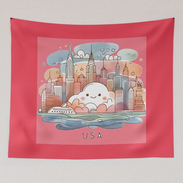 Item preview, Copy of Enola USA" Watercolor Sticker Design,  designed and sold by PaintMeWorld.