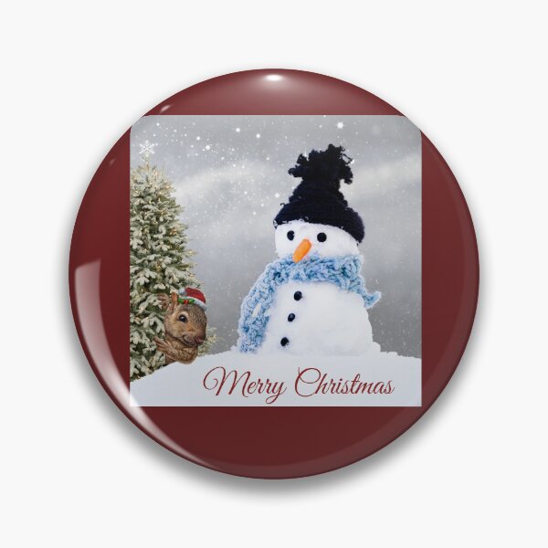 Item preview, Cute Peeking Merry Christmas Snow Squirrel  designed and sold by Sqwirlgrl.