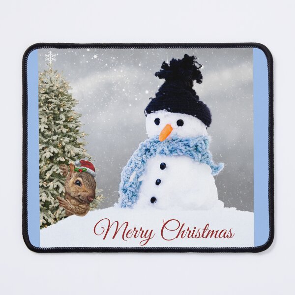 Item preview, Cute Peeking Merry Christmas Snow Squirrel designed and sold by Sqwirlgrl.