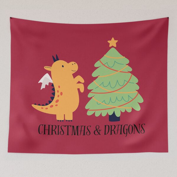 Item preview, Christmas & Dragons D&D Holiday Design  designed and sold by andreab313.