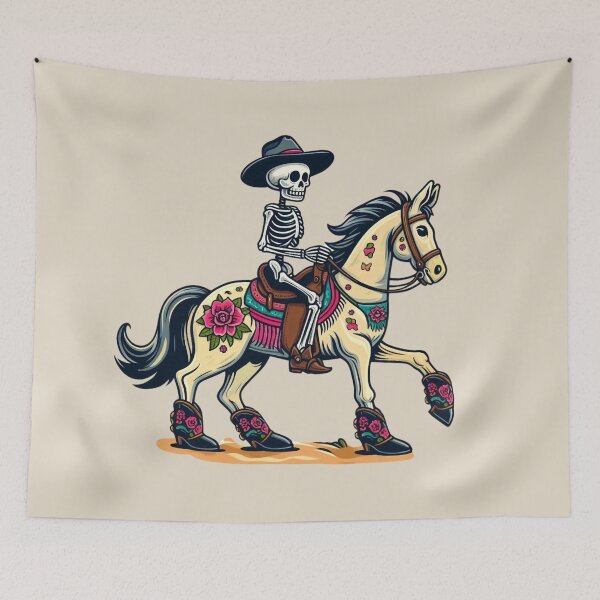 Item preview, Skeleton Cowboy Riding Horse designed and sold by Myra365Art.