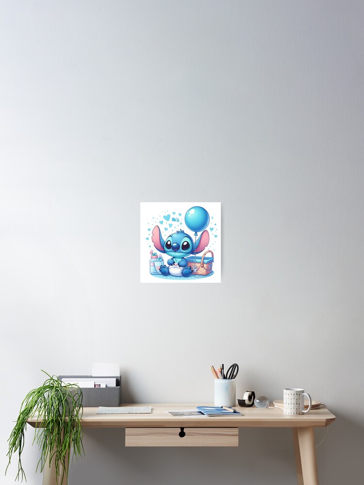 Stitch Baby Shower Blue PNG | Adorable and Customizable Baby Shower Clipart Poster