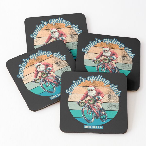 Item preview, Santa's Cycling Club Retro Design – Fun Christmas Spirit designed and sold by DominEdge.
