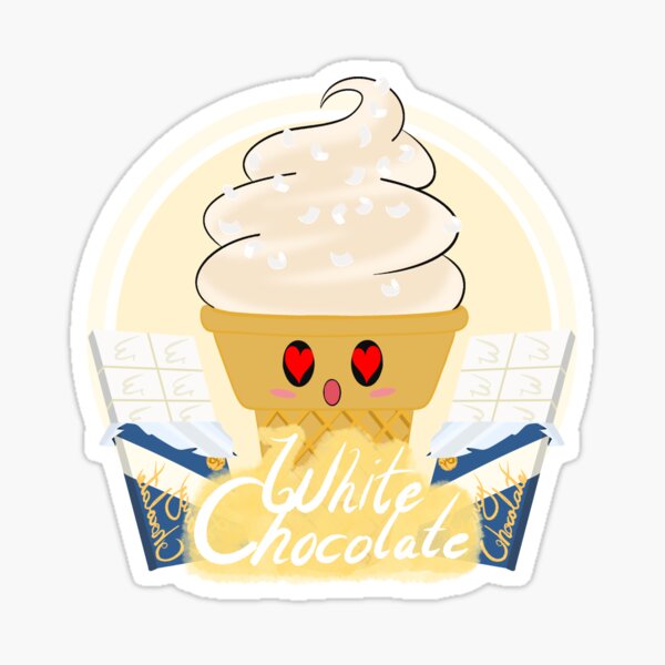 Item preview, A Cute White Chocolate Ice Cream  designed and sold by KiyaSketches.