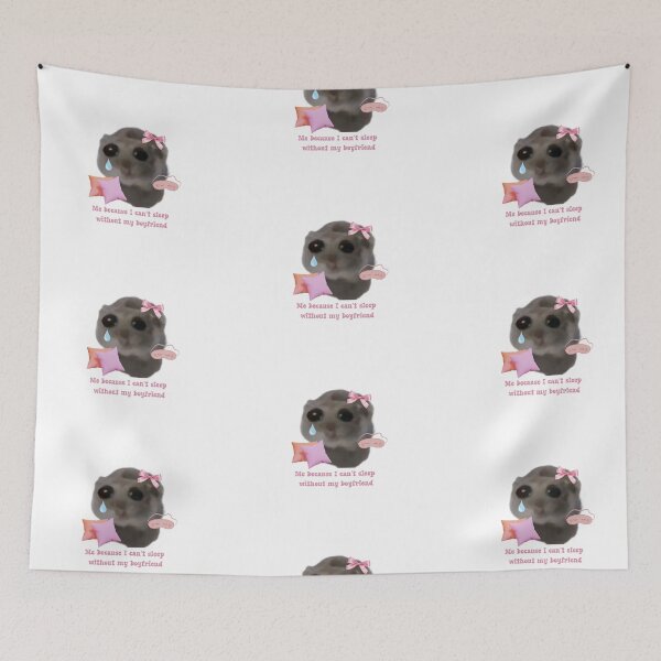 Item preview, Sad hamster Me because I can't sleep with my boyfriend  designed and sold by suzancreations.