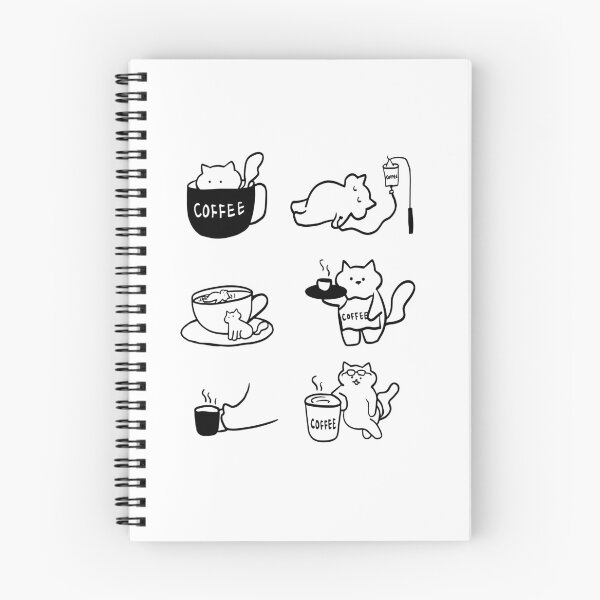 Item preview, Whiskers and Lattes: Minimalist Coffee Cat Art designed and sold by RM-Journey.