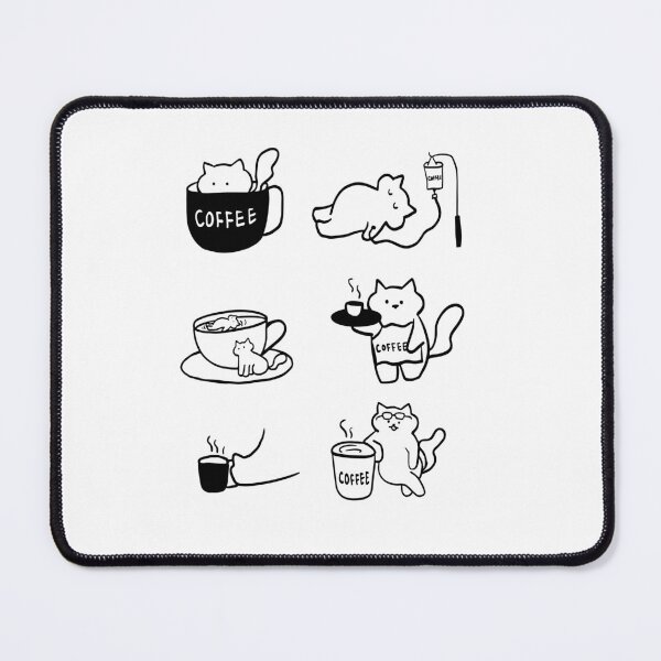 Item preview, Whiskers and Lattes: Minimalist Coffee Cat Art designed and sold by RM-Journey.