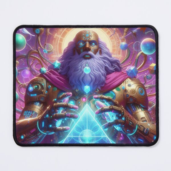 Item preview, Cosmic Nubian Alchemist sentient being holding the cosmic crystal pyramid that creates music designed and sold by Kourtesy of King.