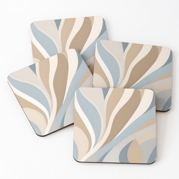 Item preview, Soft Waves in Blue and Pastel Cream designed and sold by Ciervo Primavera.