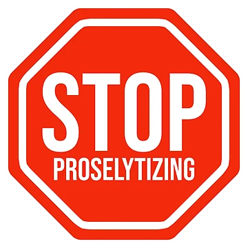 Artwork thumbnail, Stop proselytizing by Rachel the Artist