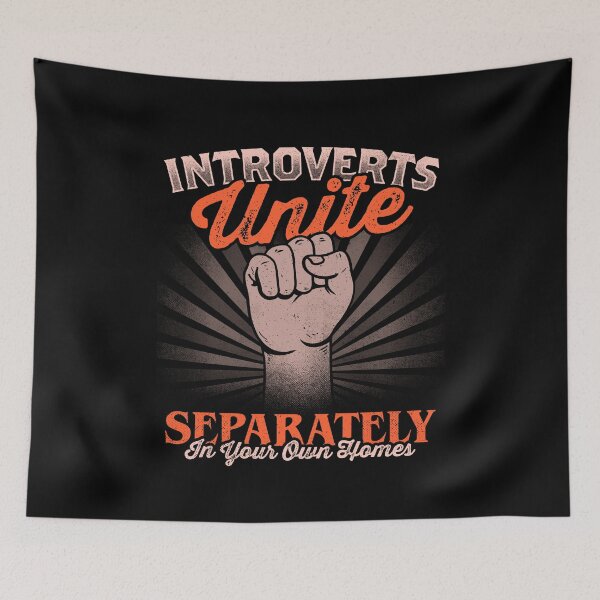 Item preview, Introverts Unite Separately In Your Own Homes - Funny Sarcasm Lettering Dark Humor Antisocial Gift designed and sold by koalateess.
