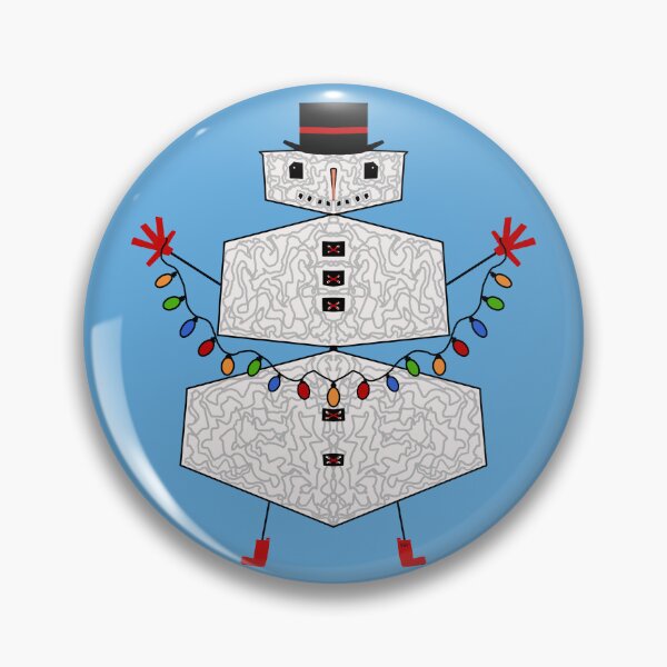 Item preview, Snowman Lights on Blue designed and sold by KHoltDesigns.