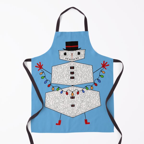Item preview, Snowman Lights on Blue designed and sold by KHoltDesigns.