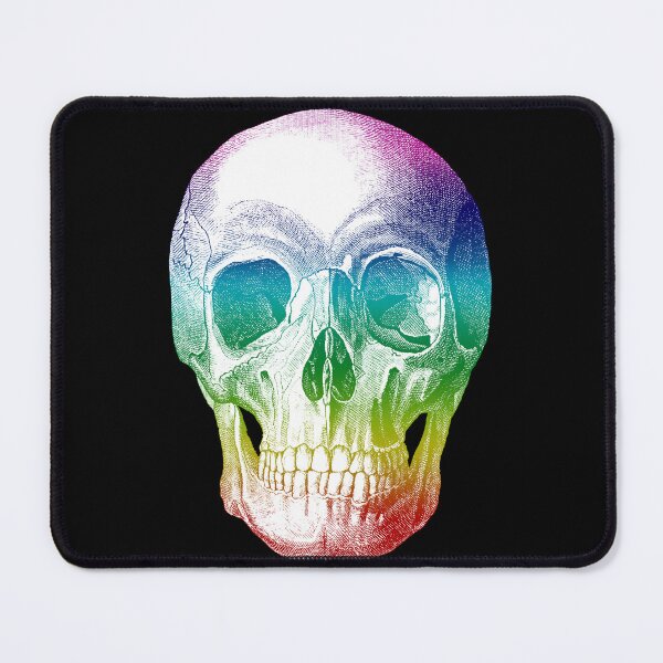 Item preview, Rainbow Skull Pattern On Black designed and sold by grinningskull.
