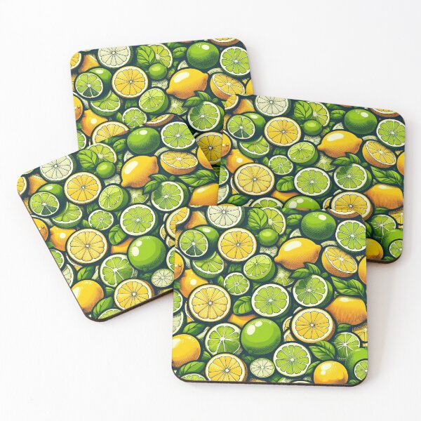 Item preview, Lemons and Limes Pattern designed and sold by ArtFactoryAI.