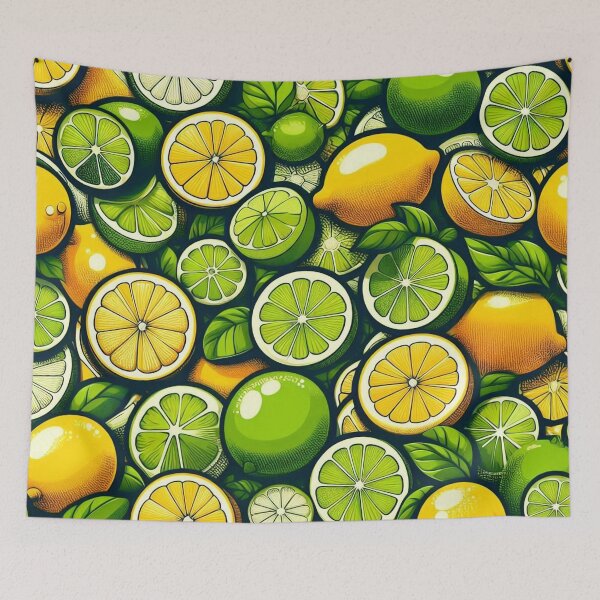 Item preview, Lemons and Limes Pattern designed and sold by ArtFactoryAI.