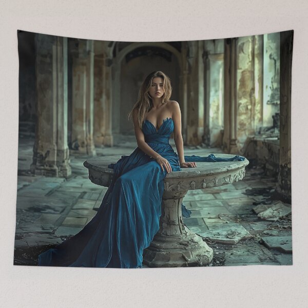 Item preview, Elegance in Decay: A Blue Symphony designed and sold by oanaunciuleanu.